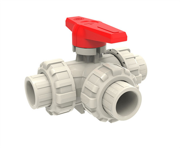 PPH Three Way Ball Valve